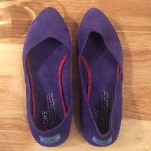 Toms Purple Suede Flats